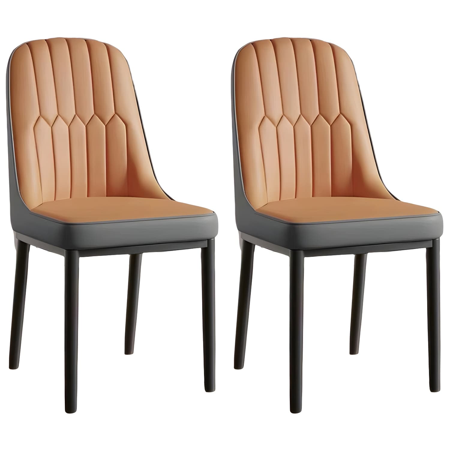 Modern Dining Room Armless Parsons Faux Leather Dining Side Chair - image 8