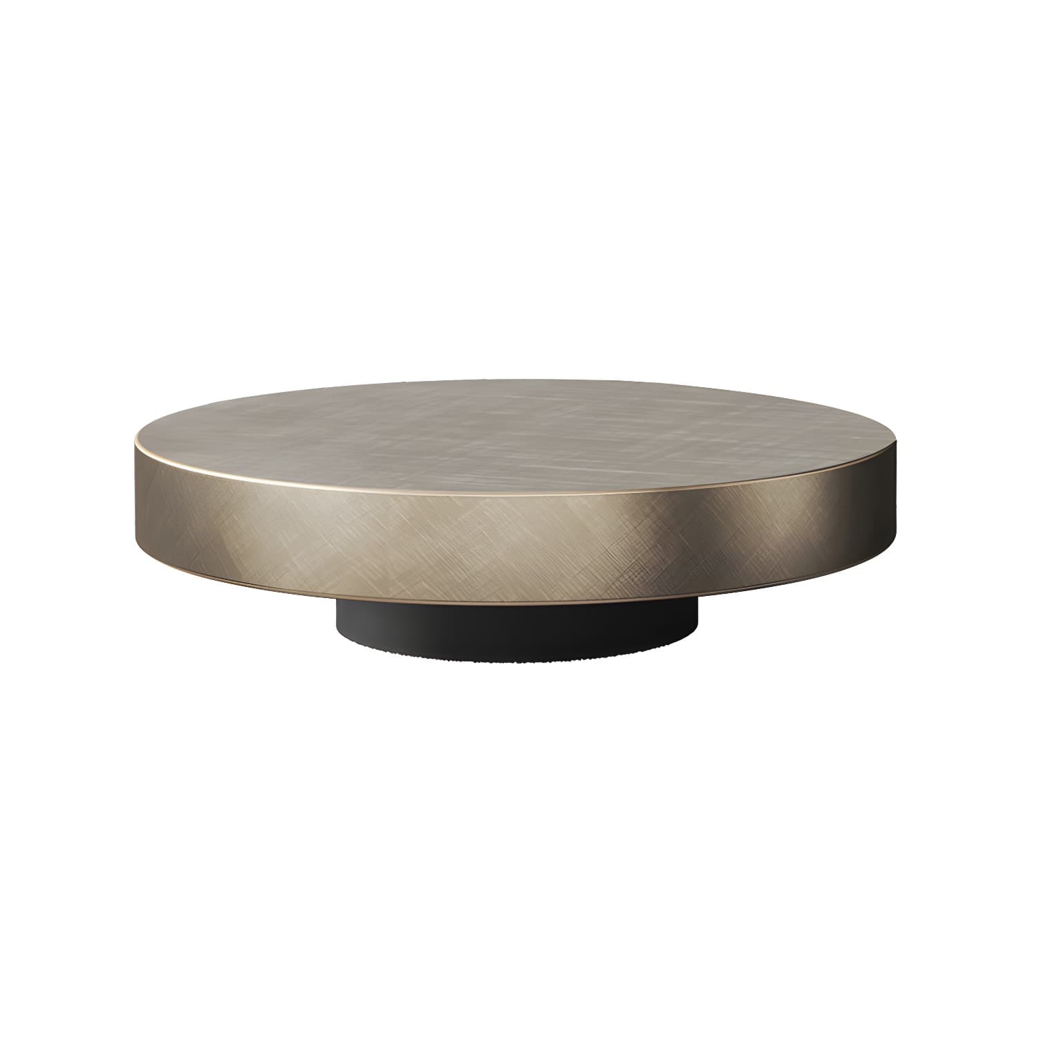 Round Coffee Table Brown Nesting Coffee Table Set for Living Room - image 5