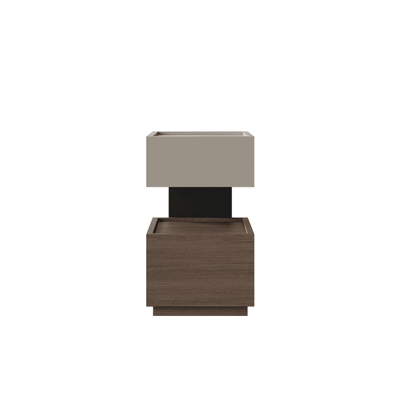 Modish Nightstand With Drawer Organization Featuring 2 Drawers, 1 Shelf, and Lumber Countertop - image 3