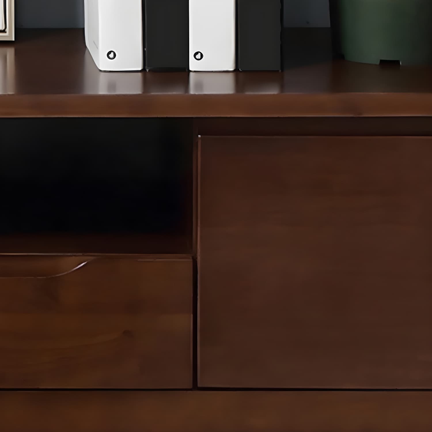 Rubber Wood Media Console Modern 2 Doors TV Console with Splayed Wooden Legs - image 12