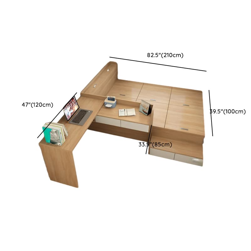 Natural Finish Minimalist Tatami Bed - image 8