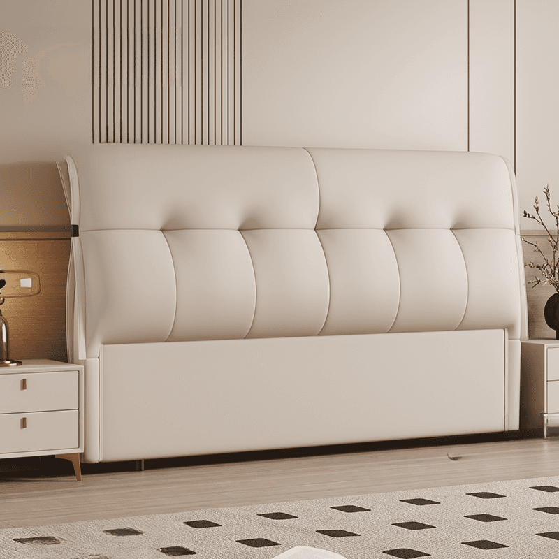 Simplistic Panel Headboard with No Distressing, Piled Tufted Rectangular Design for King/Queen/Full Bed, Sponge Upholstery Fill, Standard Height - image 10