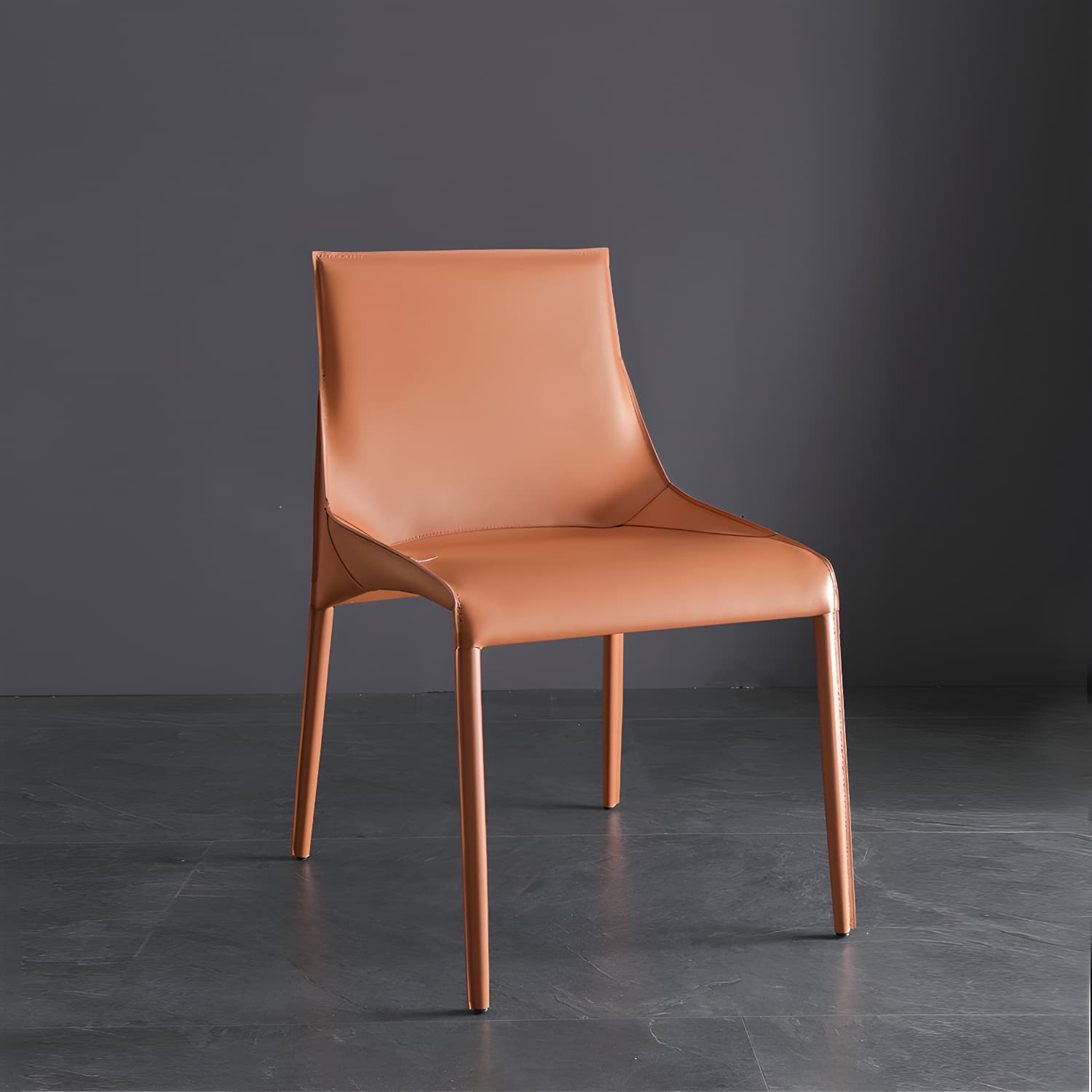 Designer Style Leather Dining Chair Matte Finish Parsons Dining Side Chair - image 7