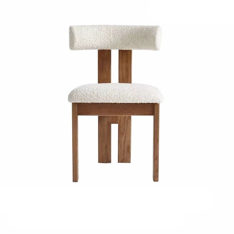 Modern Upholstered Armless Kitchen & Dining Chair, Open Back, Wood Ash, 1 Piece - image 10