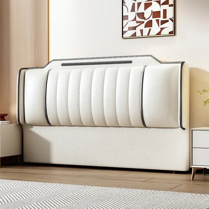 Simplistic Style Panel Headboard in Natural Wood with No Distressing, Rectangular Shape for Queen/Full/Twin XL Bed, Featuring Sponge Upholstery and Standard Height - image 3