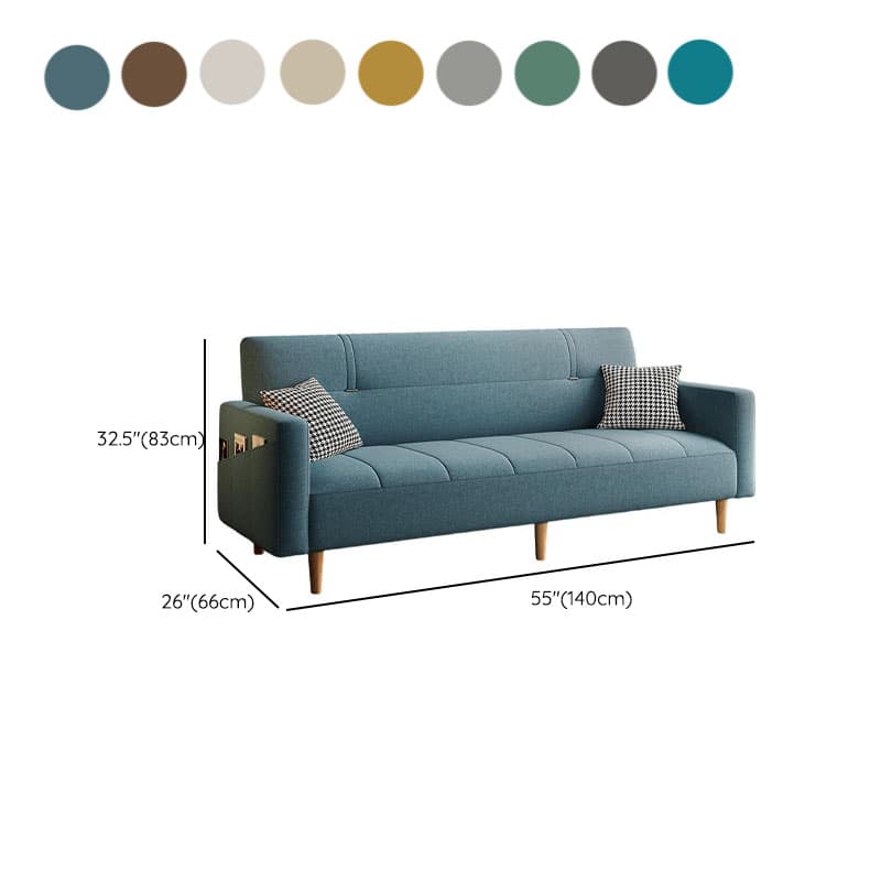 Standard Sofa/Loveseat in Cotton Linen with Light Gray/Cerulean/Olive Green Upholstery and Arm - image 21