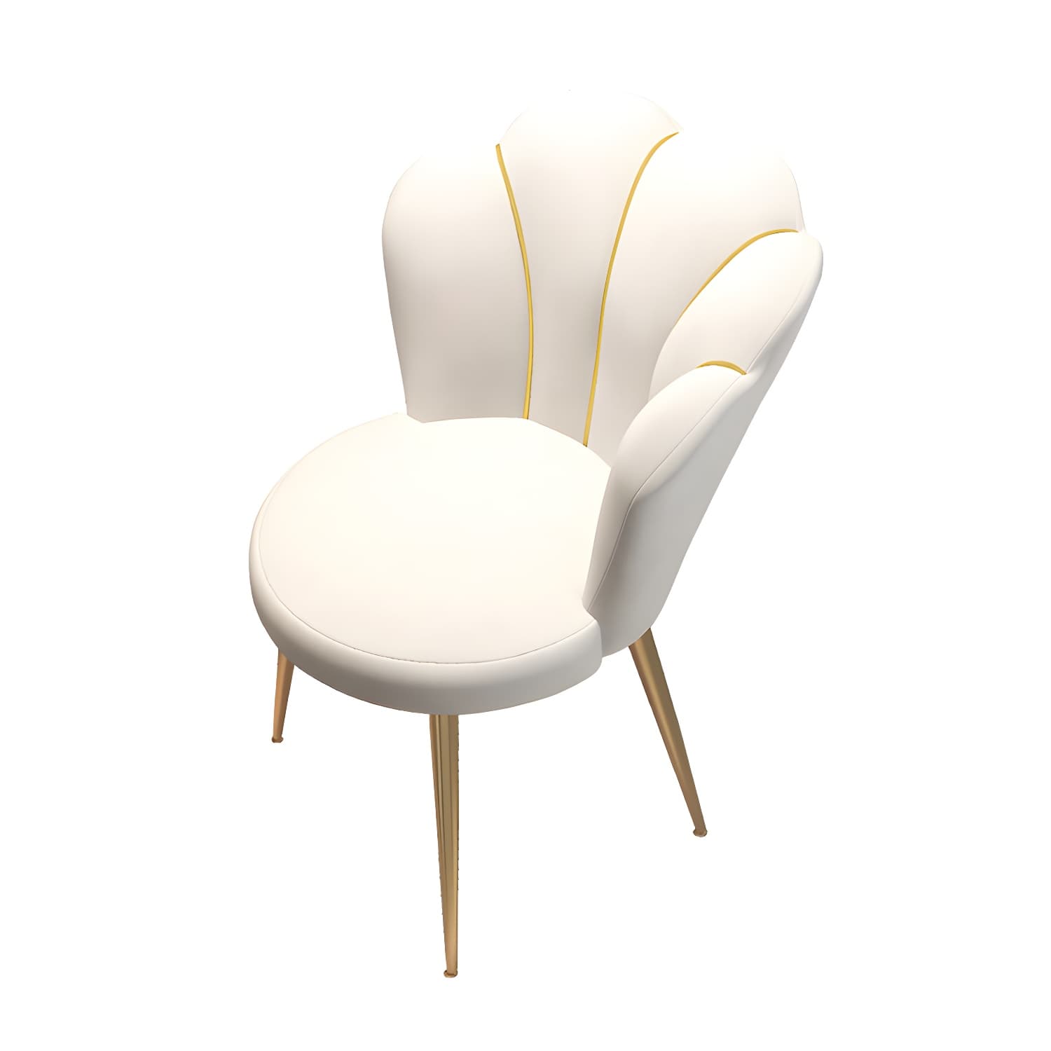 Nordic Metal Dining Room Chair Upholstered Linen Fabric Velvet Armless Single Chair - image 13
