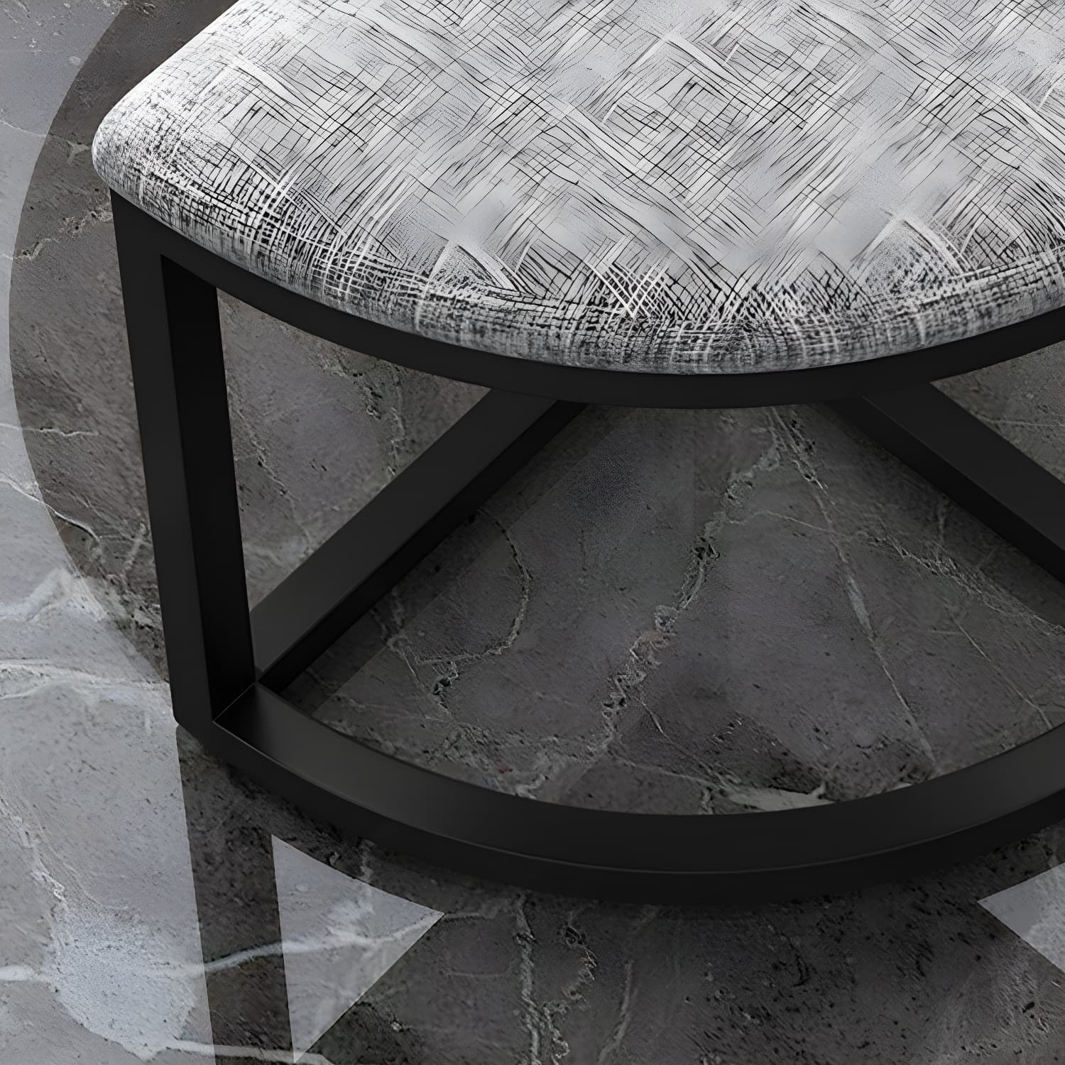 Round White Wood Tone Modern Dining Set with Metal Pedestal Base - Seats 4 - image 12