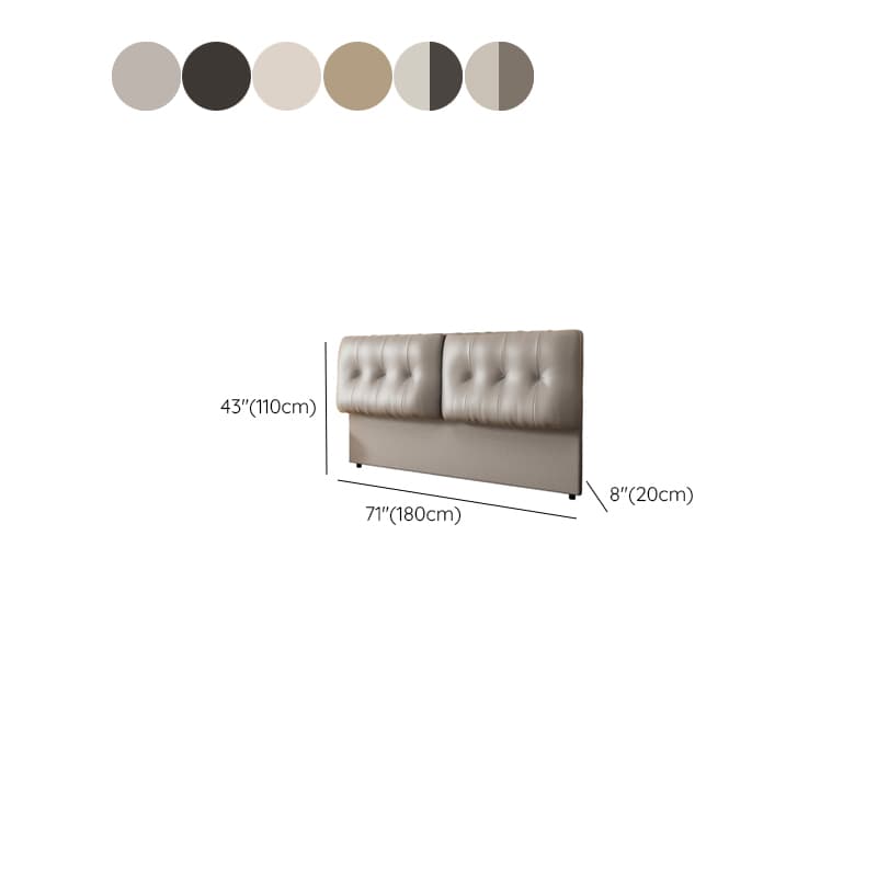 Simplistic Panel Headboard with No Distressing, Piled Tufted Rectangular Design for Queen/Full/Twin XL Bed, Cotton Upholstery, Standard Height - image 20