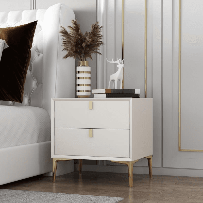 Modern Lumber Nightstand With Drawer Storage & Leg, 3 Drawers/2 Drawers - image 7