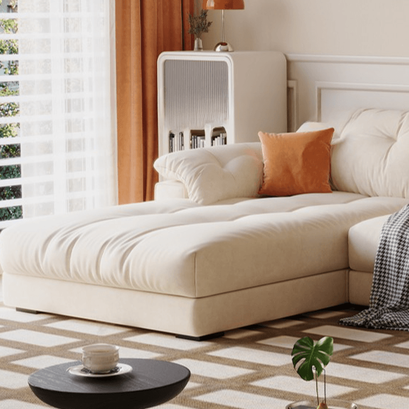 L-Shape Velvet Sofa Chaise with Button-tufted Upholstery - image 8