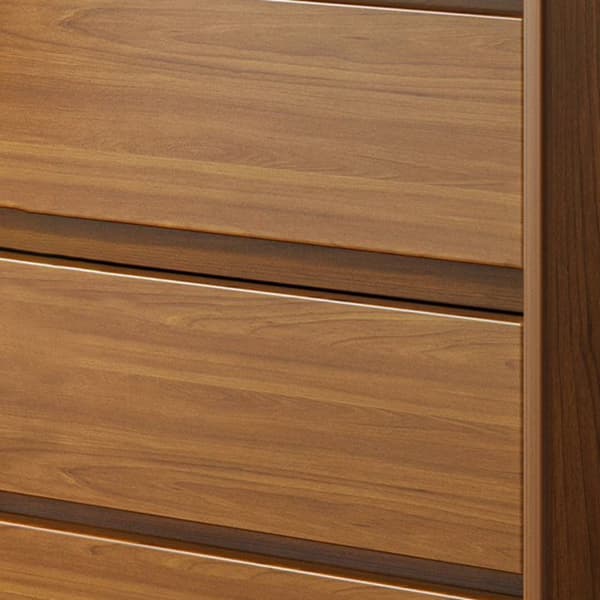 Elegant Brown Wood Double Dresser with Drawers, Modern Style - image 9