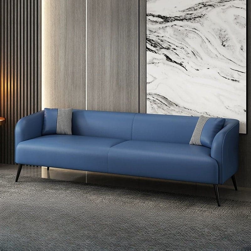 Modern Pine Wood Upholstered Three-Seater Sofa with Foam Seat in Solid Color - image 10