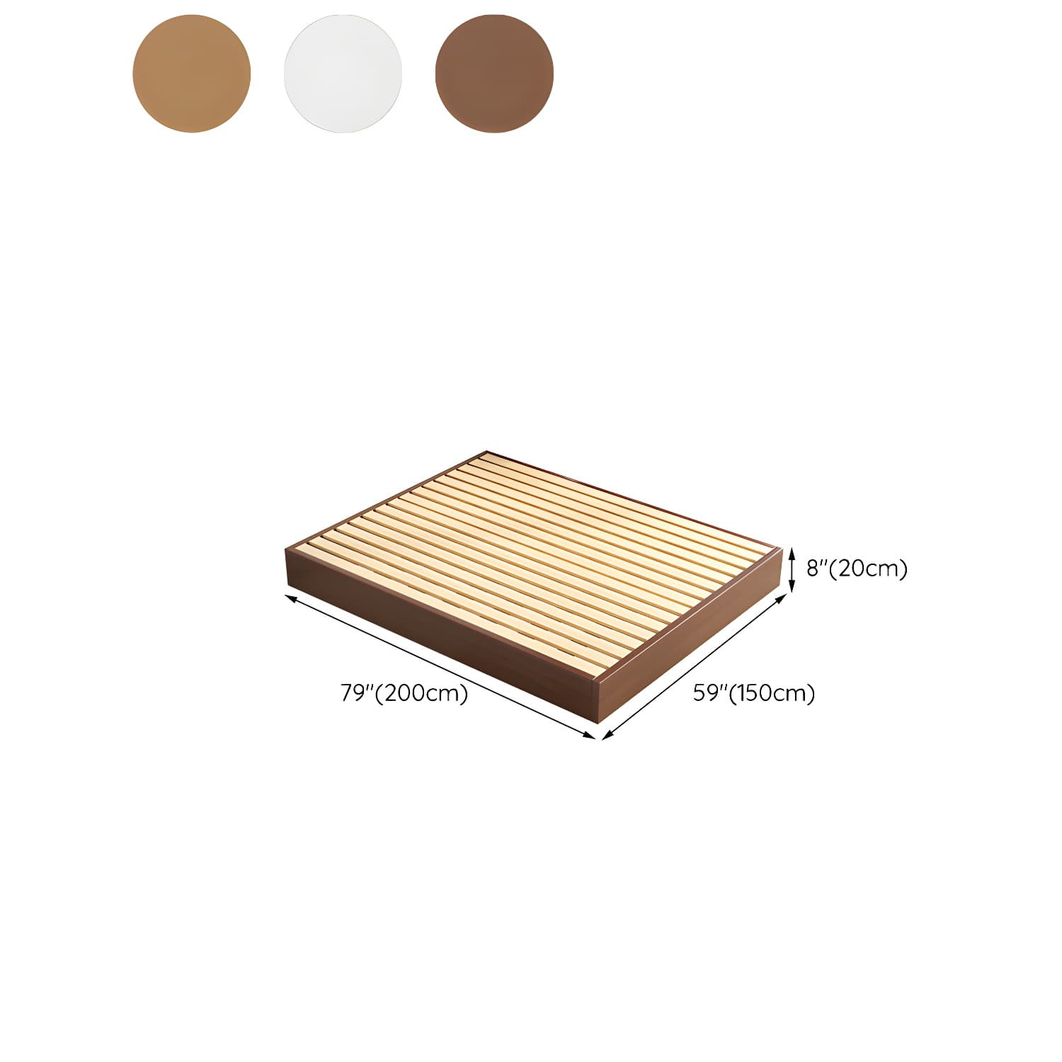 Mid-Century Modern Platform Bed Frame Solid Wood Platform Bed - image 12