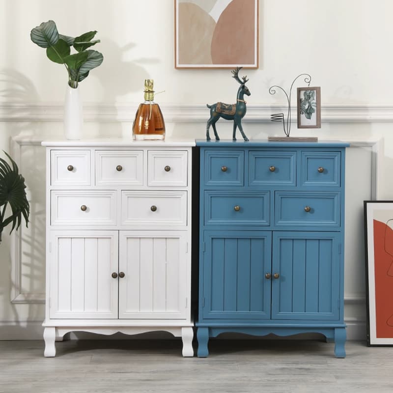 Modern Wooden Bachelor Chest with Vertical Drawers with Drawers - image 8