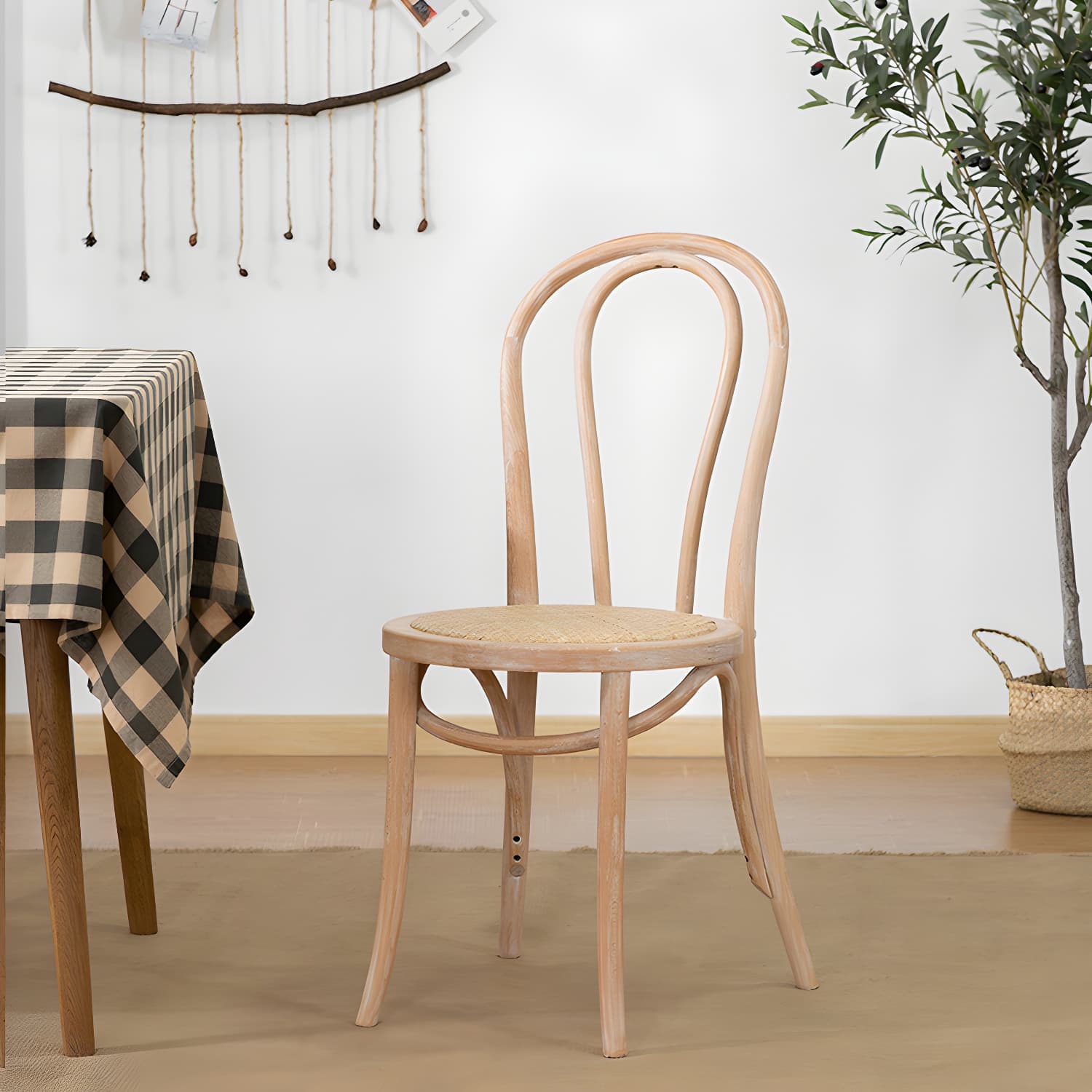 Modern Solid Beech Wood Chairs Kitchen Dining Windsor Back Side Chair Set - image 6