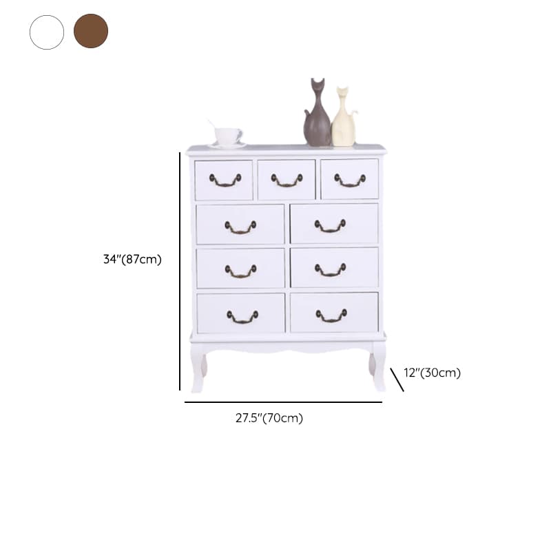French Wood Vertical Console Dresser with 9 Drawers/7 Drawers/10 Drawers - image 25