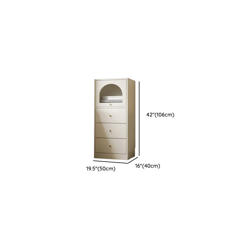Chalk Trendy Composite Wood Semainier with Shelves, Hutch, and 6/5/4 Drawers in Vertical Orientation - image 8