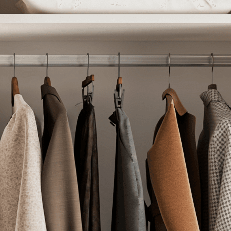 Chalk Modish Laminate Wardrobe Closet with Soft Close Drawer, Soft Close Door, Interior Shelves, and Clothing Rod - image 5