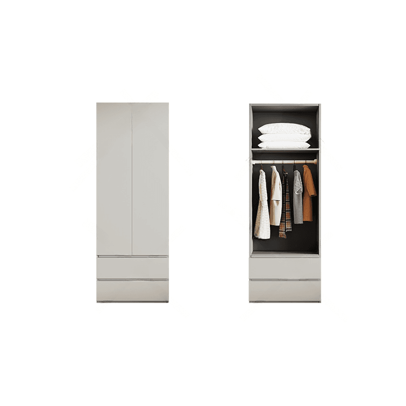 Cream Trendy Reclaimed Wood Wardrobe Armoire with Soft Close Drawer, Soft Close Door, Interior Shelves, and Clothing Rod - image 37