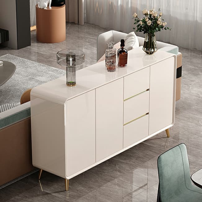 Elegant Wood Buffet with 3 Drawers and Cabinets for Kitchen Storage - image 3
