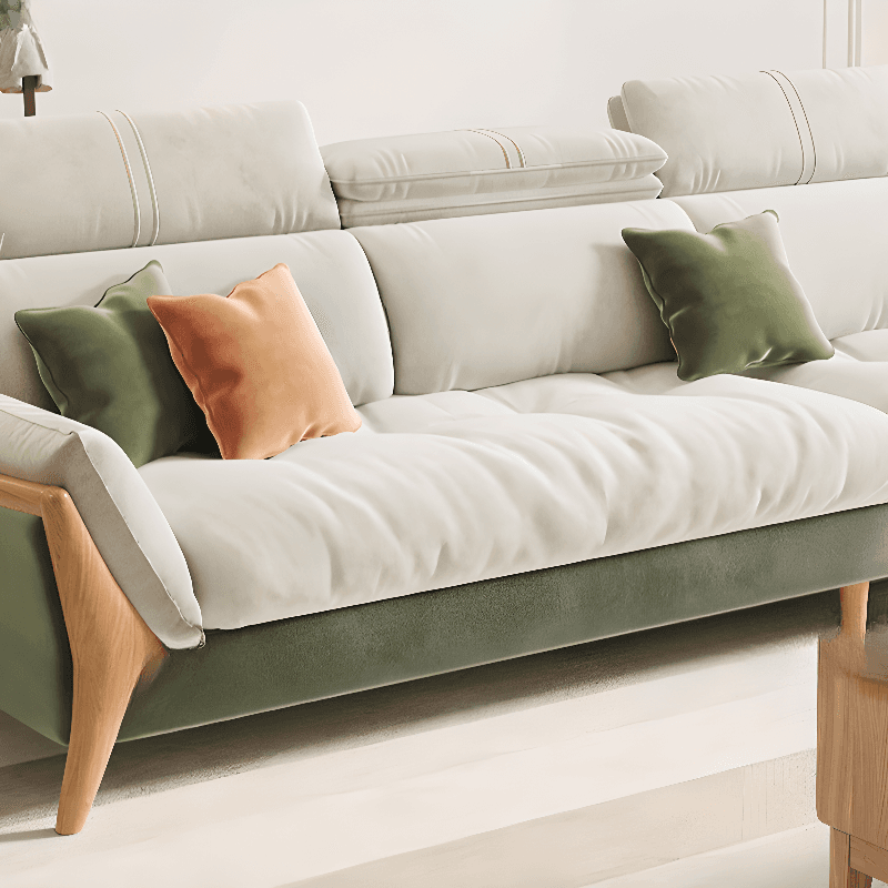 Straight/L-Shape Chalk Sofa/Sofa Chaise with Horizontal/Left Orientation and Standard Foam Seat Fill - image 12