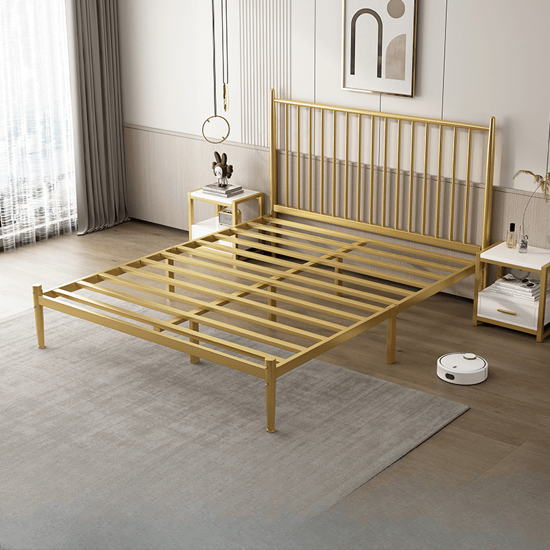 Solid Color Iron Slat Bed for Living Room