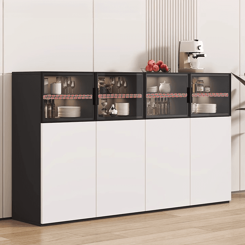 Modern Sideboard with Cupboard in Narrow/Standard/Wide Sizes, Larder Storage, Manufactured Wood Countertop, Glazed Door, and Alterable Shelf - image 3