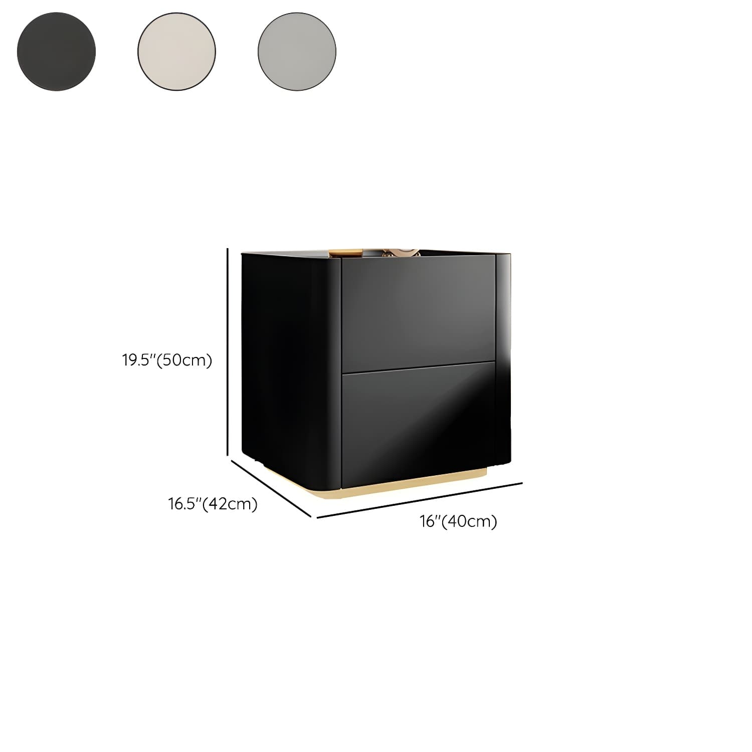 Modern Stylish Wood Nightstand Drawer Storage Petite Under 23 Inches Tall for Elegant Bedroom Decor - image 16