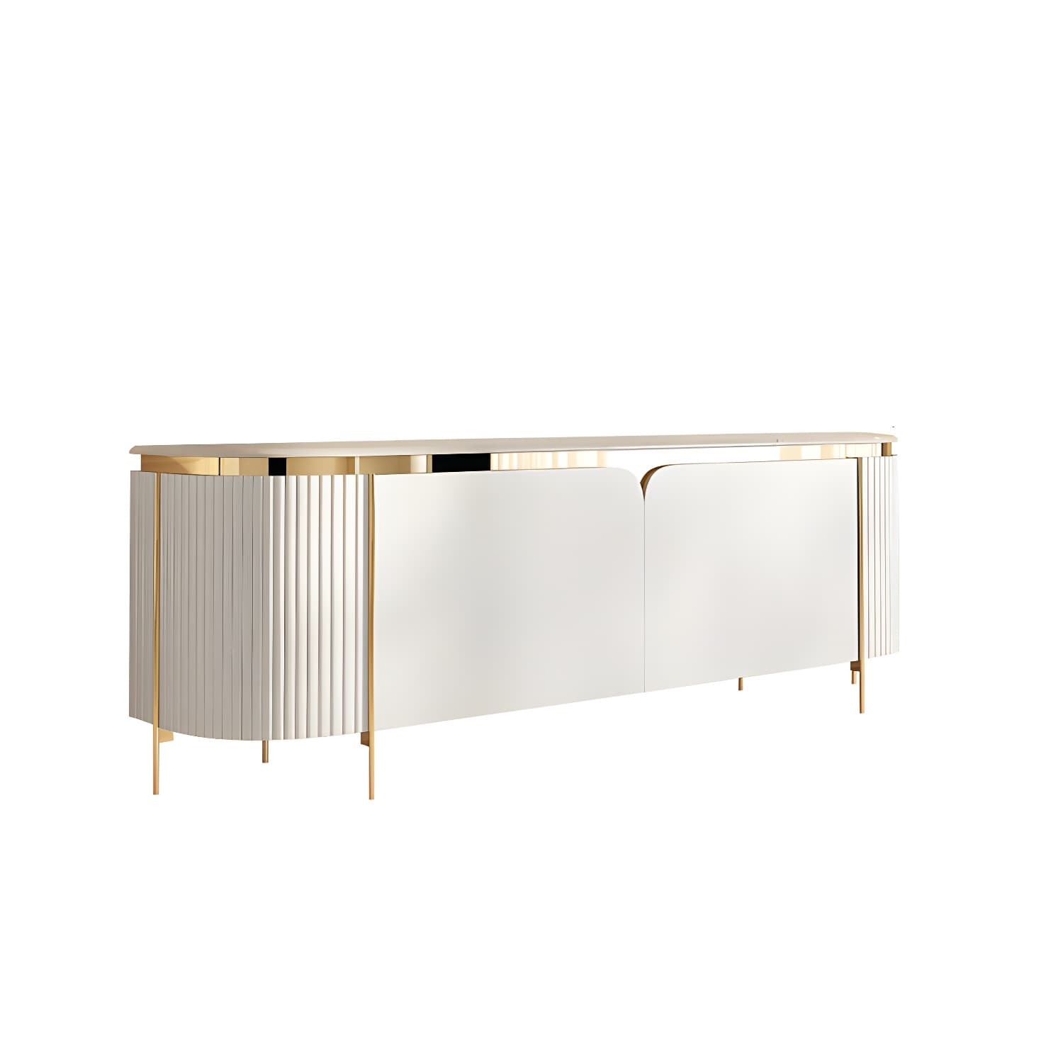 Marble TV Media Console Contemporary TV Console for Living Room - image 8