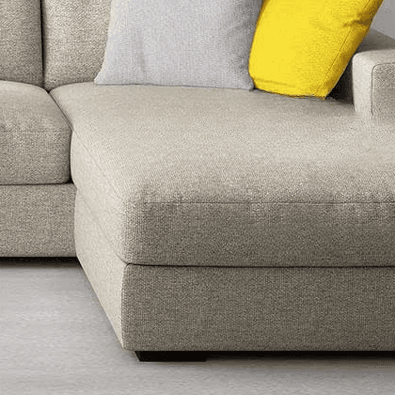L-Shape Sofa Chaise with Pillow Back, Azure/Cream Upholstery, Square Arm, Slipcover, and 1 Chaise - image 11