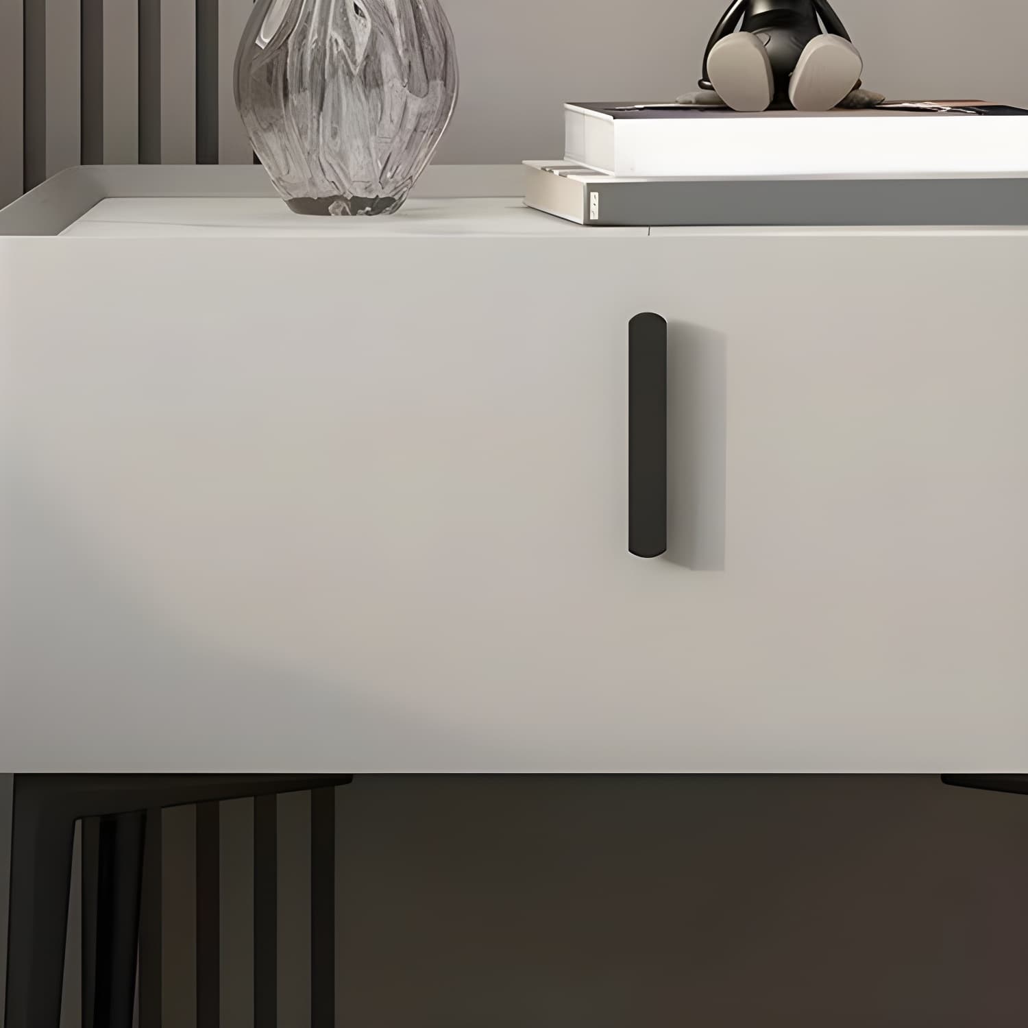 Contemporary 1 Drawer Accent Table Nightstand Antique Finish Bed Nightstand - image 14