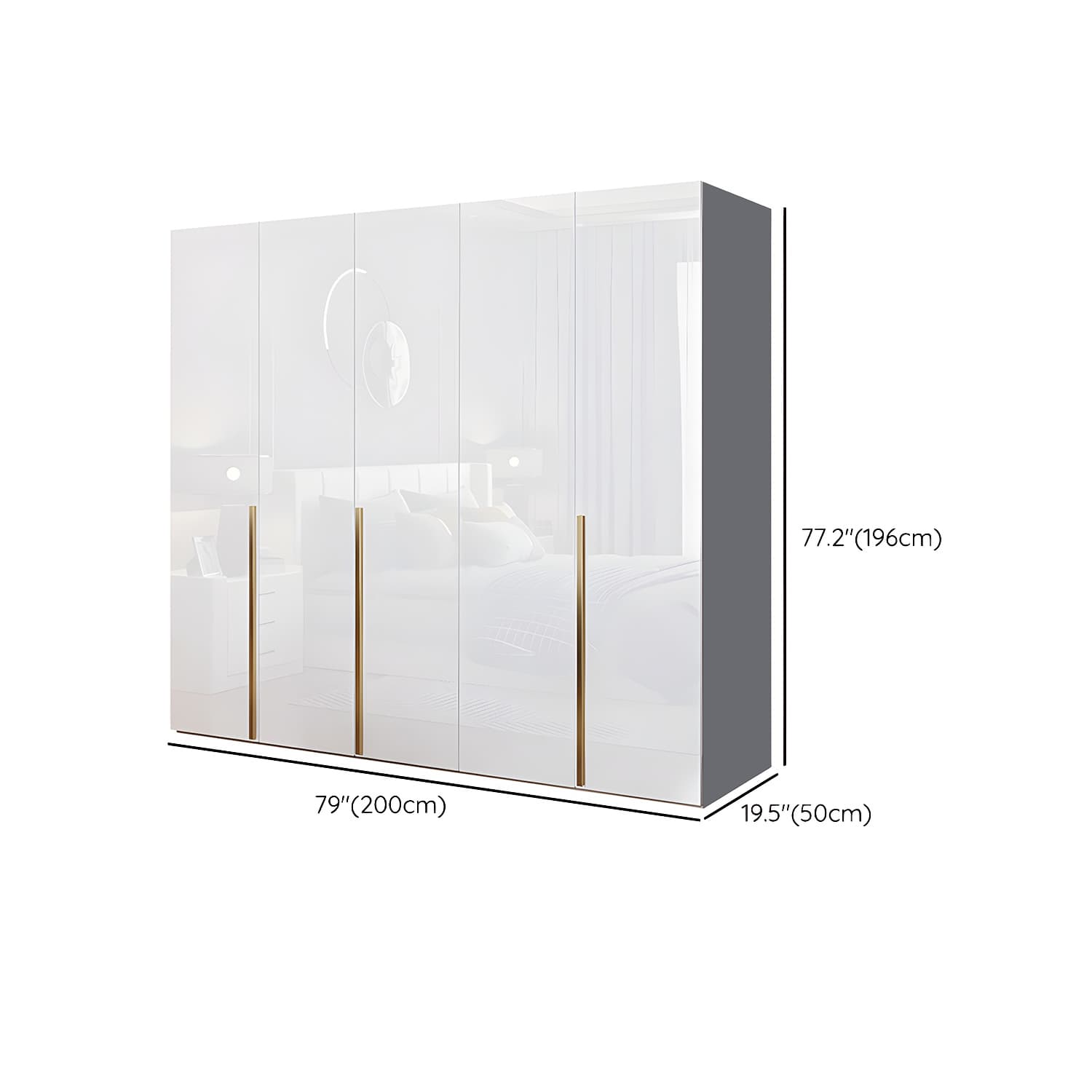 Bedroom Soft Close Doors Armoire Modern Style Wooden Wardrobe Cabinet - image 16