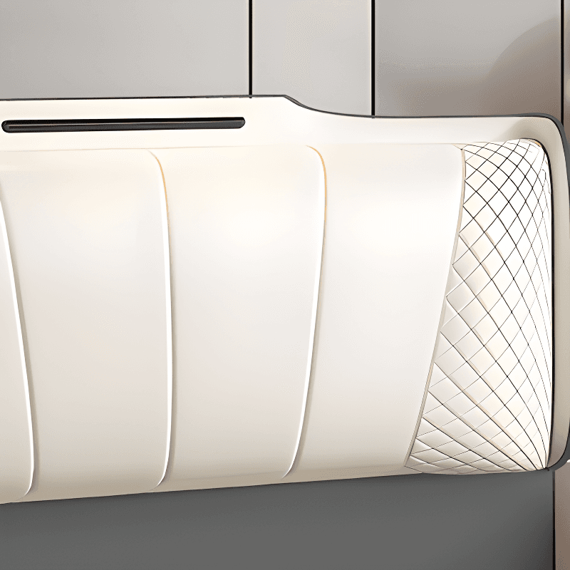 Simplistic Style Queen Wingback Headboard with Camelback Shape in Pine Wood, No Distressing, Featuring Sponge Upholstery and Standard Height - image 10