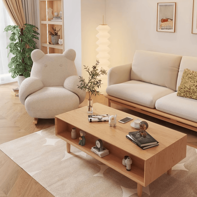 Contemporary Upholstered Rocking Chair with Cushioned Round Arm, Ottoman Included/Not Included - image 5