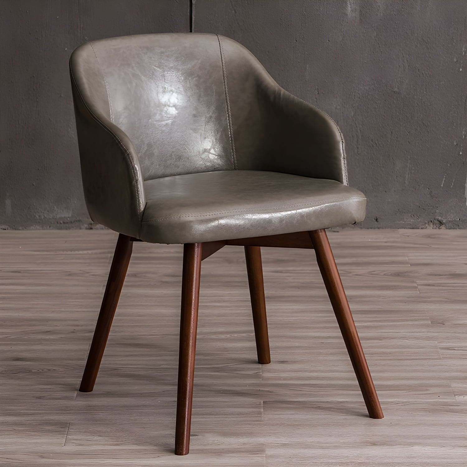 Scandinavian Beech Solid Back Arm Chair Fabric Dining Chair with Natural Legs - image 16