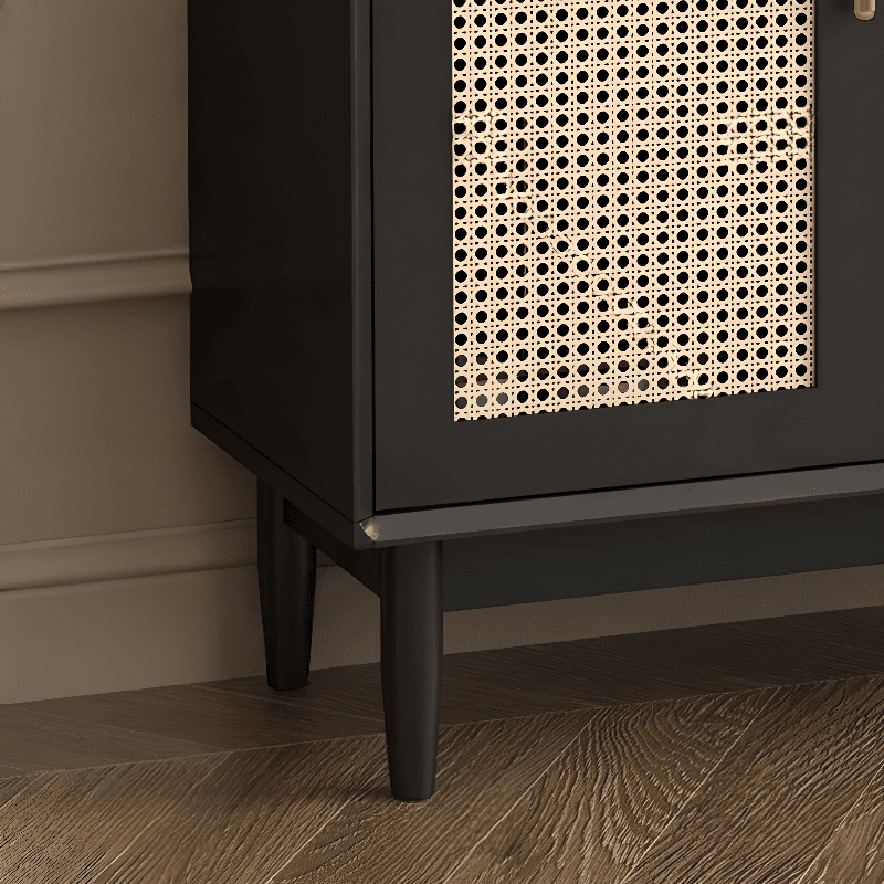 Matte Black Simplistic Wardrobe Combo with 2 Interior Shelves