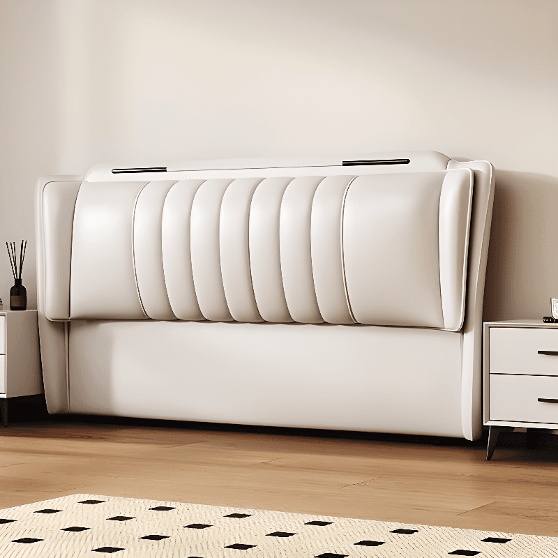 Art Deco Style Wingback Headboard in Pine Wood with No Distressing, Rectangle Shape for King/Queen/Full Bed, Featuring Sponge Upholstery and Standard Height - image 5