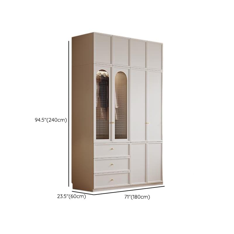 Casual Wooden Independent Armoire Cabinet with 3-Drawer, Interior Shelves, and Hanging Rod - image 12
