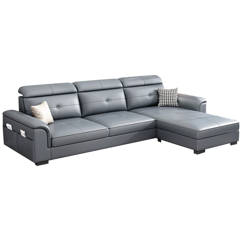 Elegant Tech Cloth Sectional Sofa in L-Shape Design with Cozy Seat Cushions - image 4