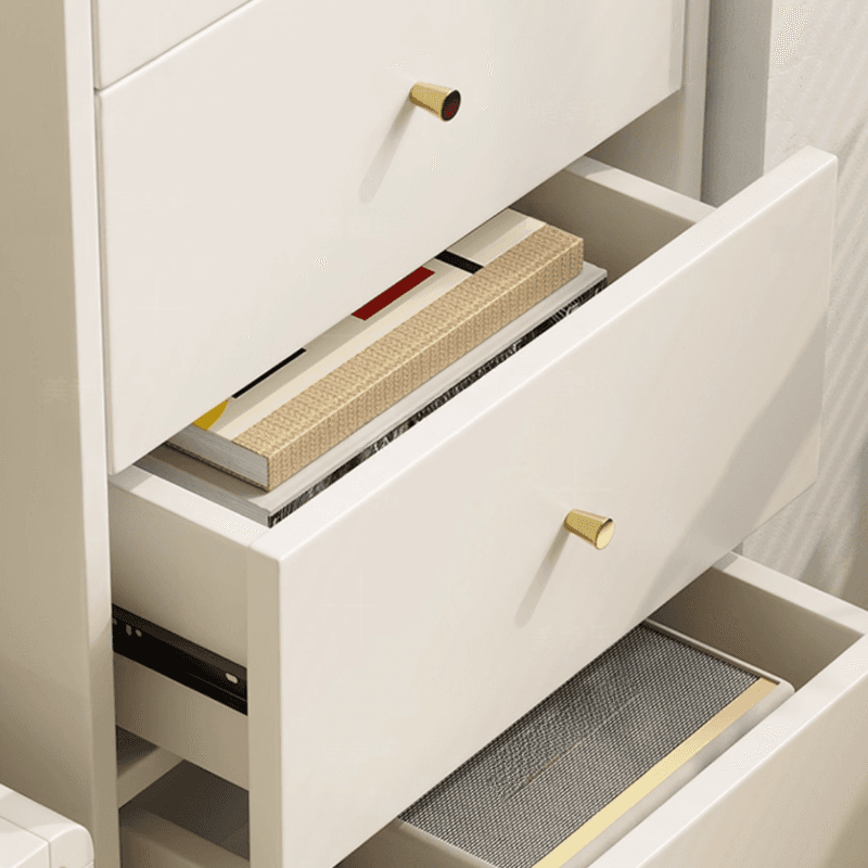 Chalk Trendy Composite Wood Semainier with Shelves, Hutch, and 6/5/4 Drawers in Vertical Orientation - image 4