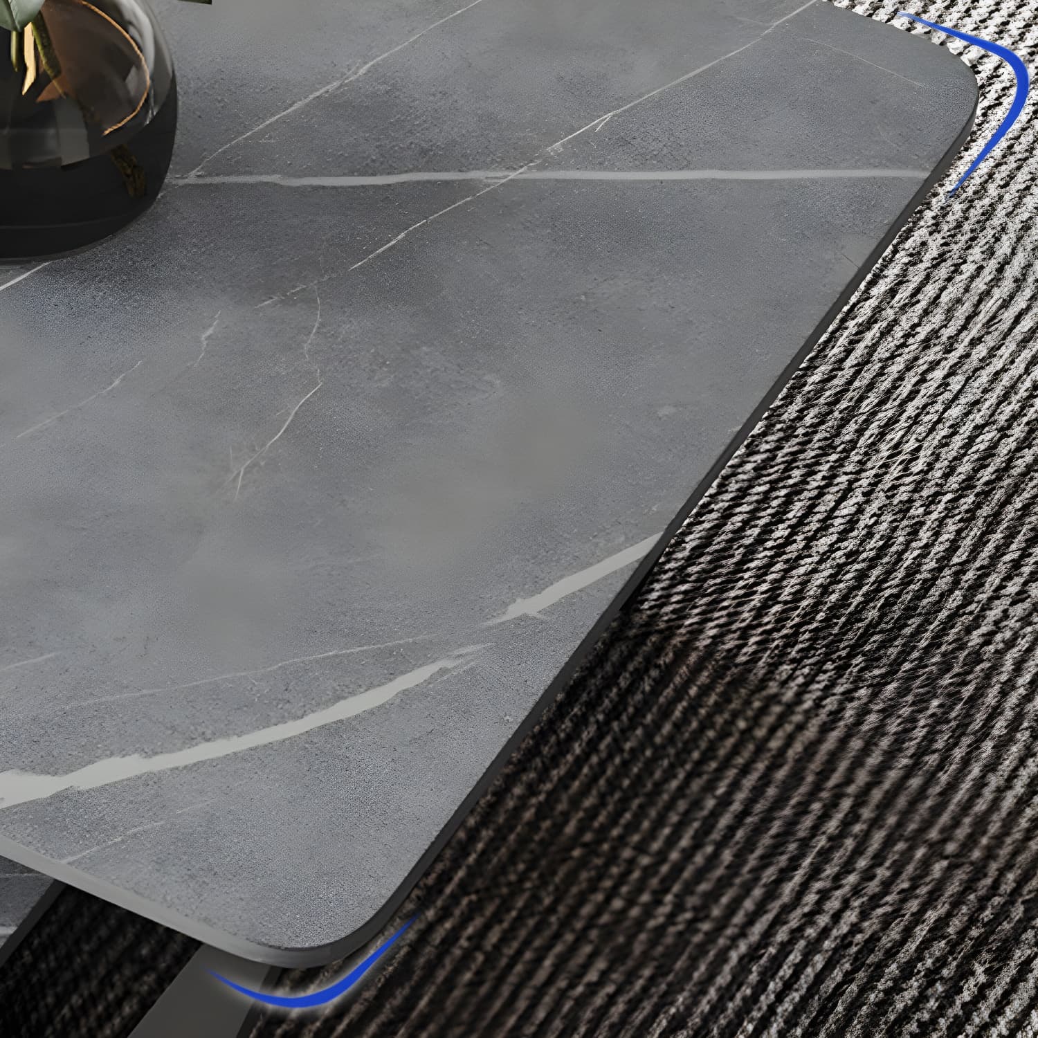 Slate Rectangular Coffee Table Minimalist Modern Coffee Table - image 8