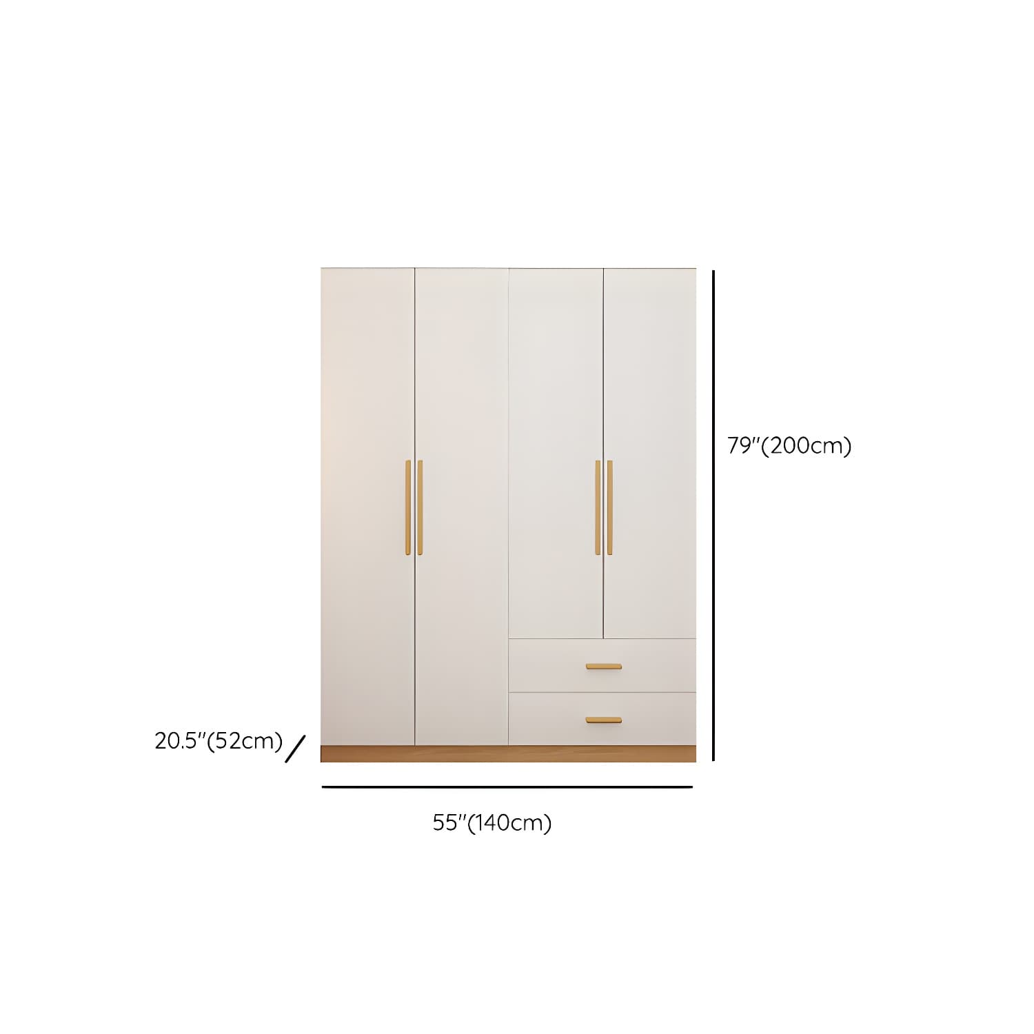 Contemporary Style Wardrobe Wooden Bedroom Closet with Hinged Door - image 17