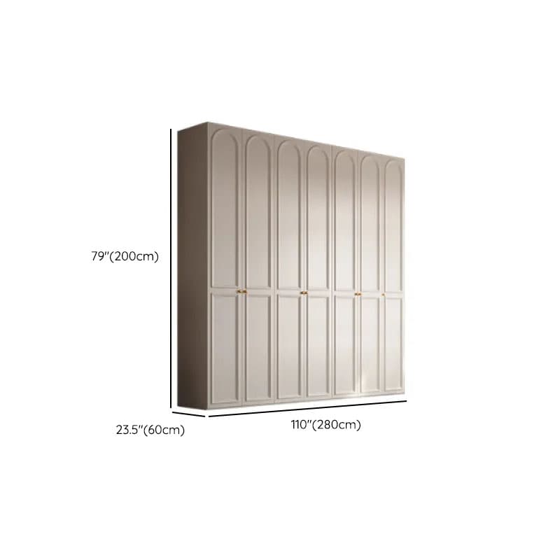 White Casual Wood Independent Armoire Cabinet with Soft Close Drawer, Soft Close Door, and Interior Shelves - image 22