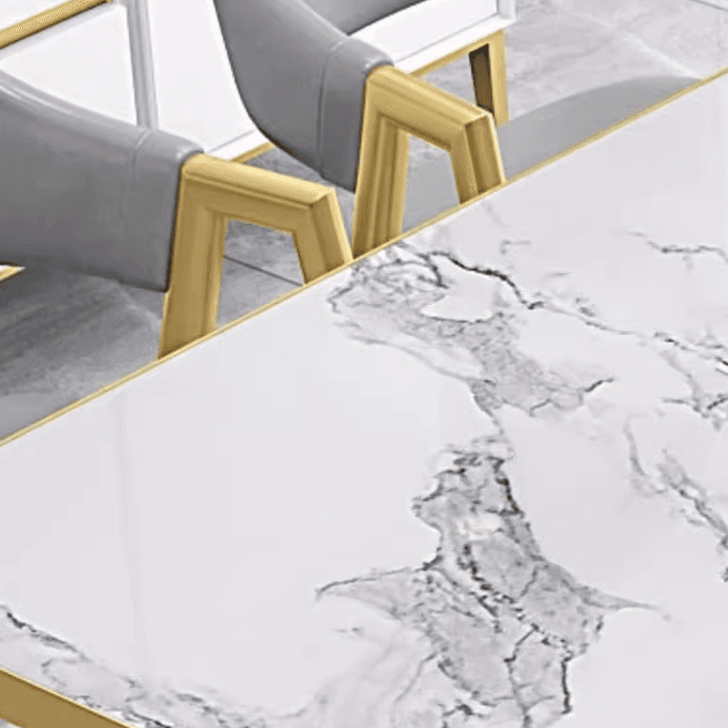 Luxurious Dining Table Set with Recycled Wood Top and Sleighing Base - image 13