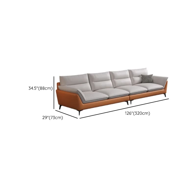 Tech ClothUpholstered Sofa Couch/Single Sofa in Chalk for Parlor with Flared Arm in a Modern Style - image 19