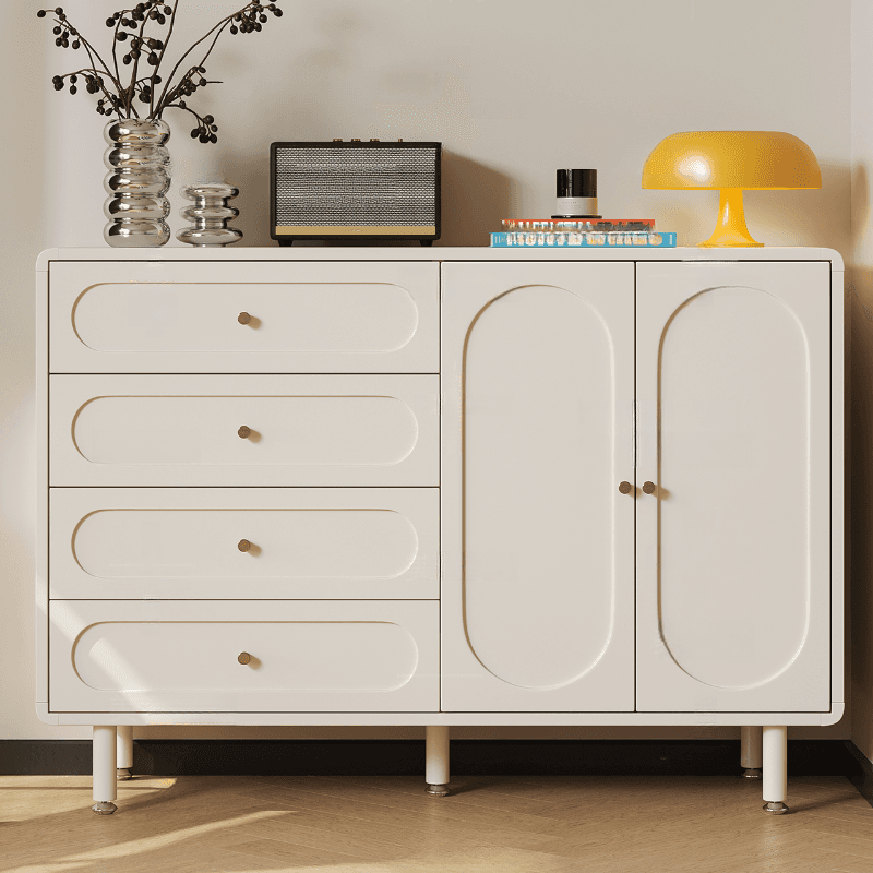 Contemporary Parlor Combo Dresser with 3 Interior Shelves