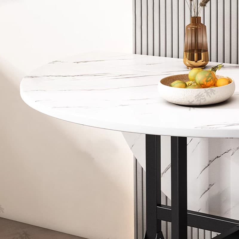 Manufactured Wood Top Extendable Dining Table with Metal Legs - image 6