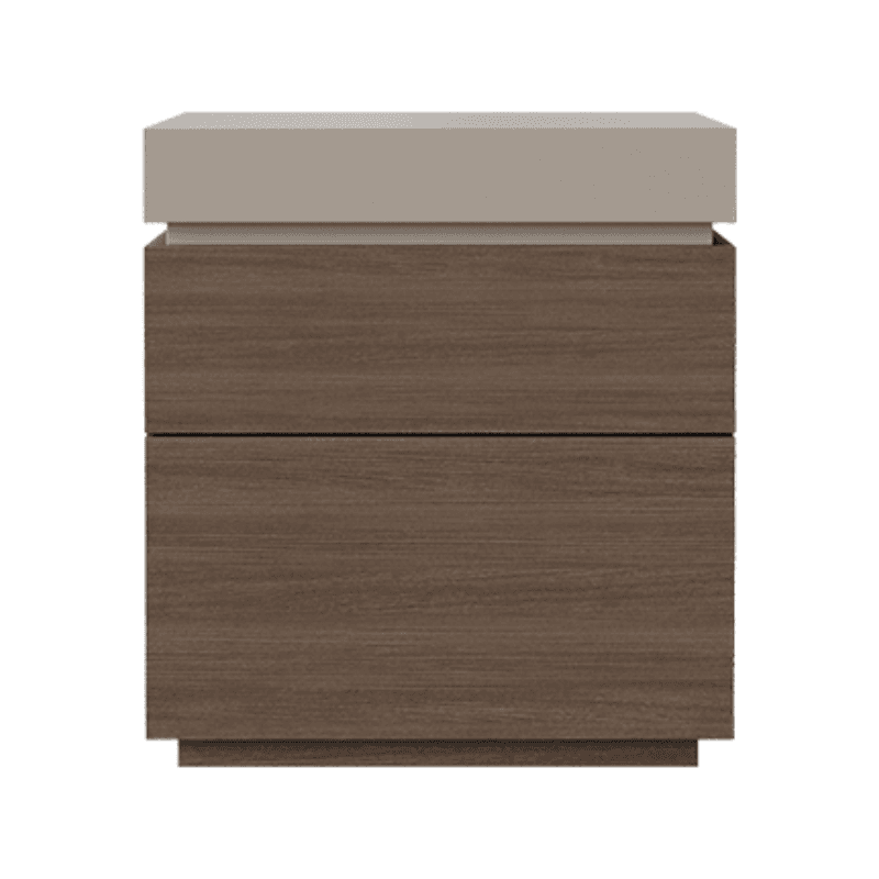 Organic Modern Nightstand With Drawer Organization, 3 Drawers, 1 Shelf, and Real Wood Countertop - image 8