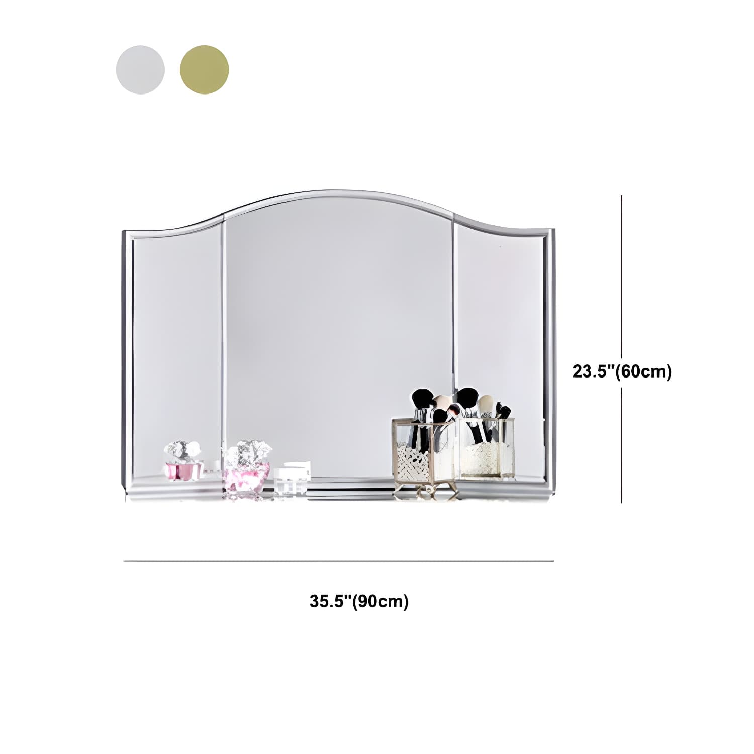Solid Wood Vanity Dressing Table Set Contemporary Makeup Counter with Drawers - image 14
